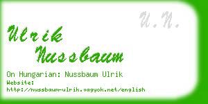ulrik nussbaum business card
